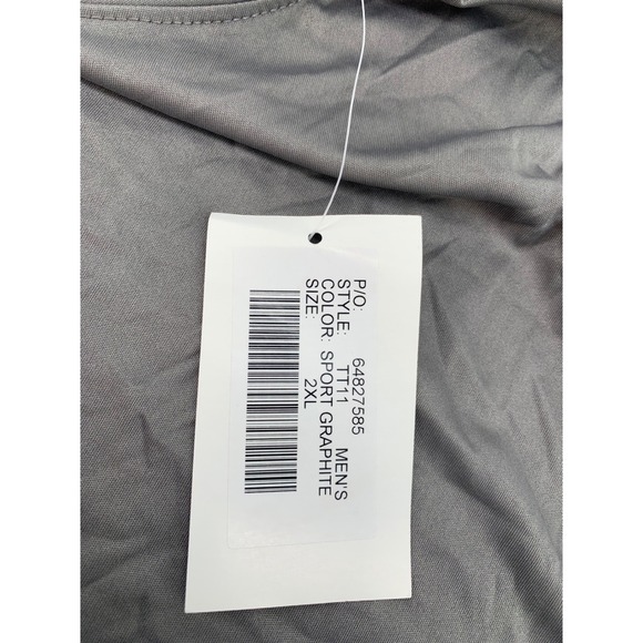 TEAM 365 Mens Sport Graphite TShirt 2XL 2TG Athletic Performance Top - Picture 4 of 5